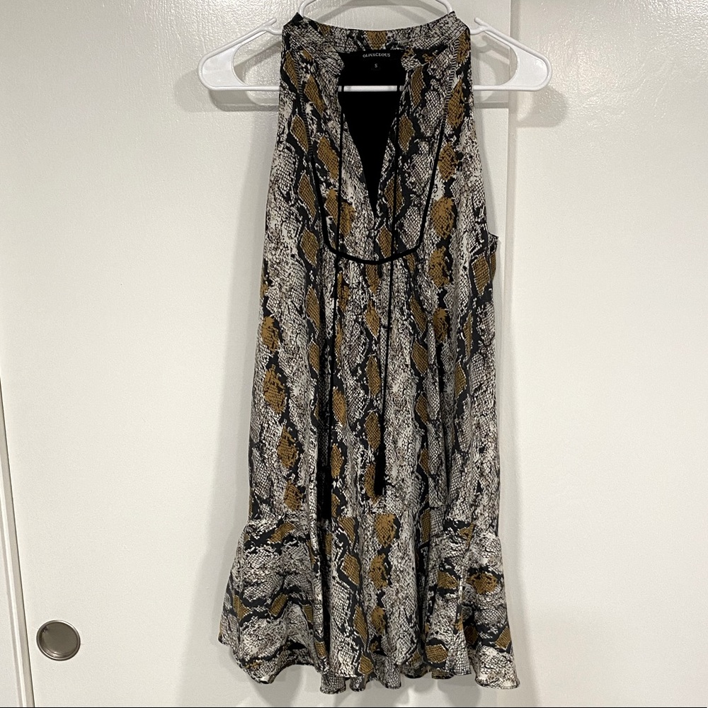 Snakeskin Print Dress